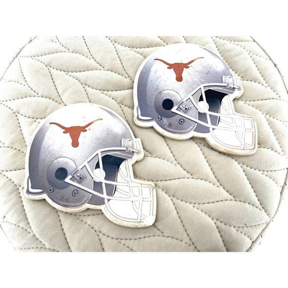 University Of Texas UT Longhorns Football Helmet Coaster Set Sports Team Logo - Picture 1 of 7
